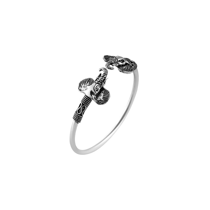Elegant Elephant Oxidized Kada