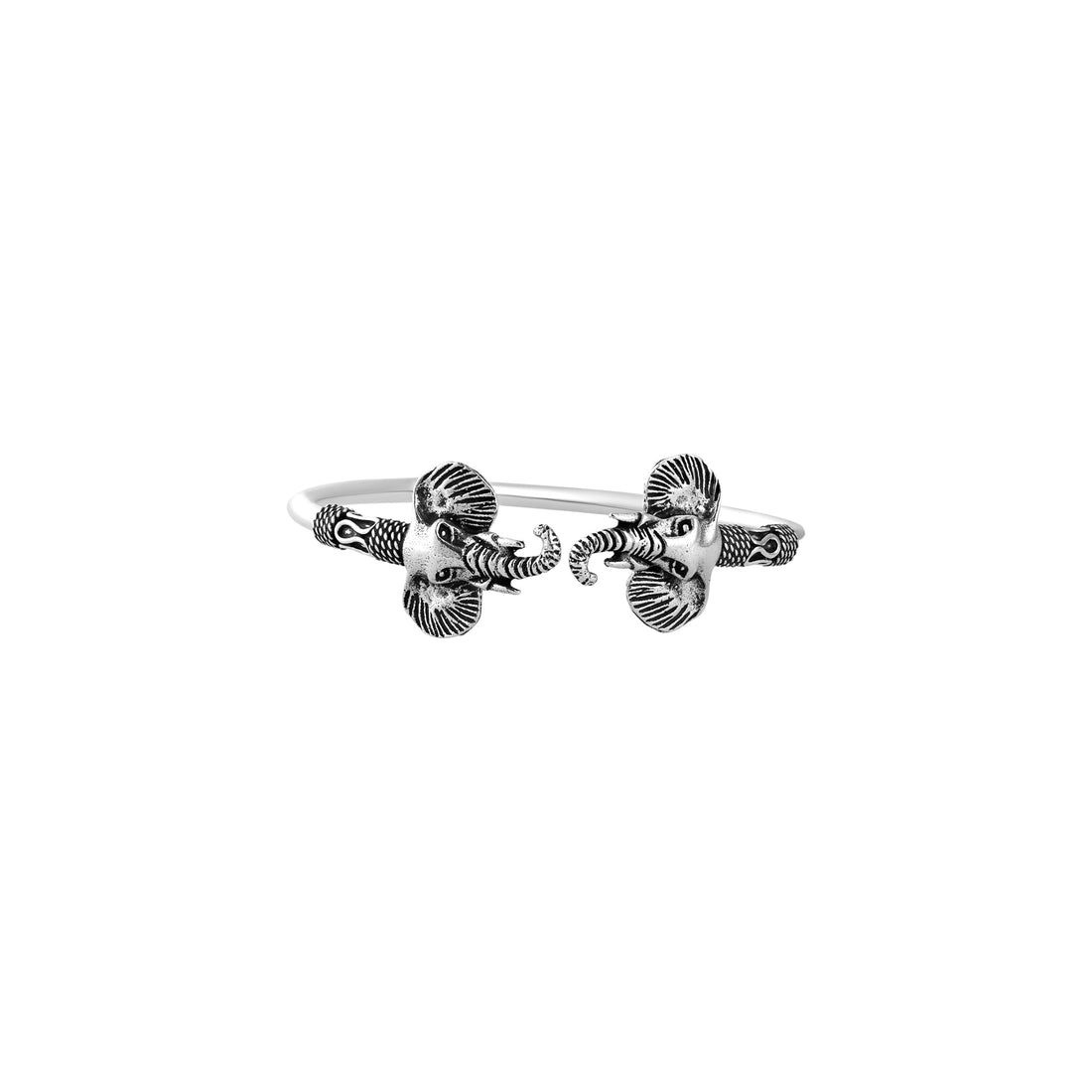 Elegant Elephant Oxidized Kada