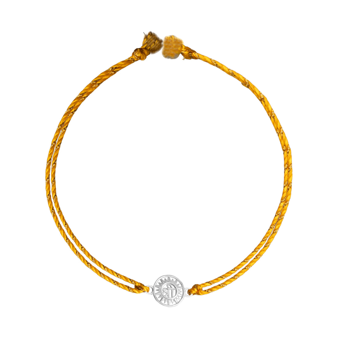 925 Sterling Silver Shree Rakhi for Brother | Radiant Sun-Inspired Design on Yellow Thread | Raksha Bandhan Gift