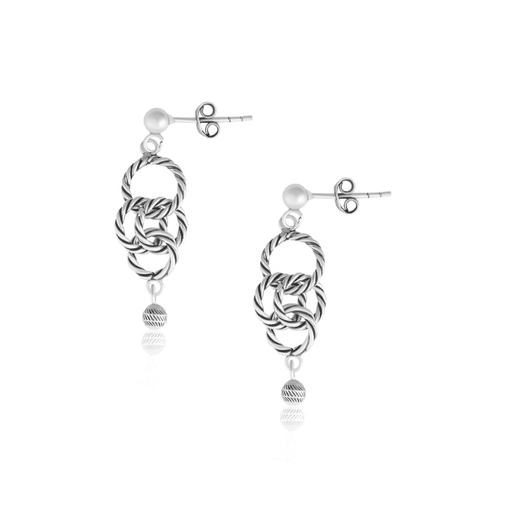 Twisted Silver Earrings