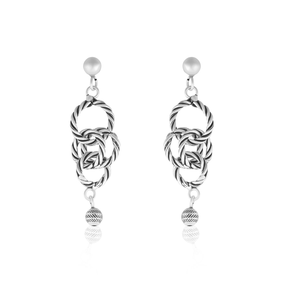 Twisted Silver Earrings
