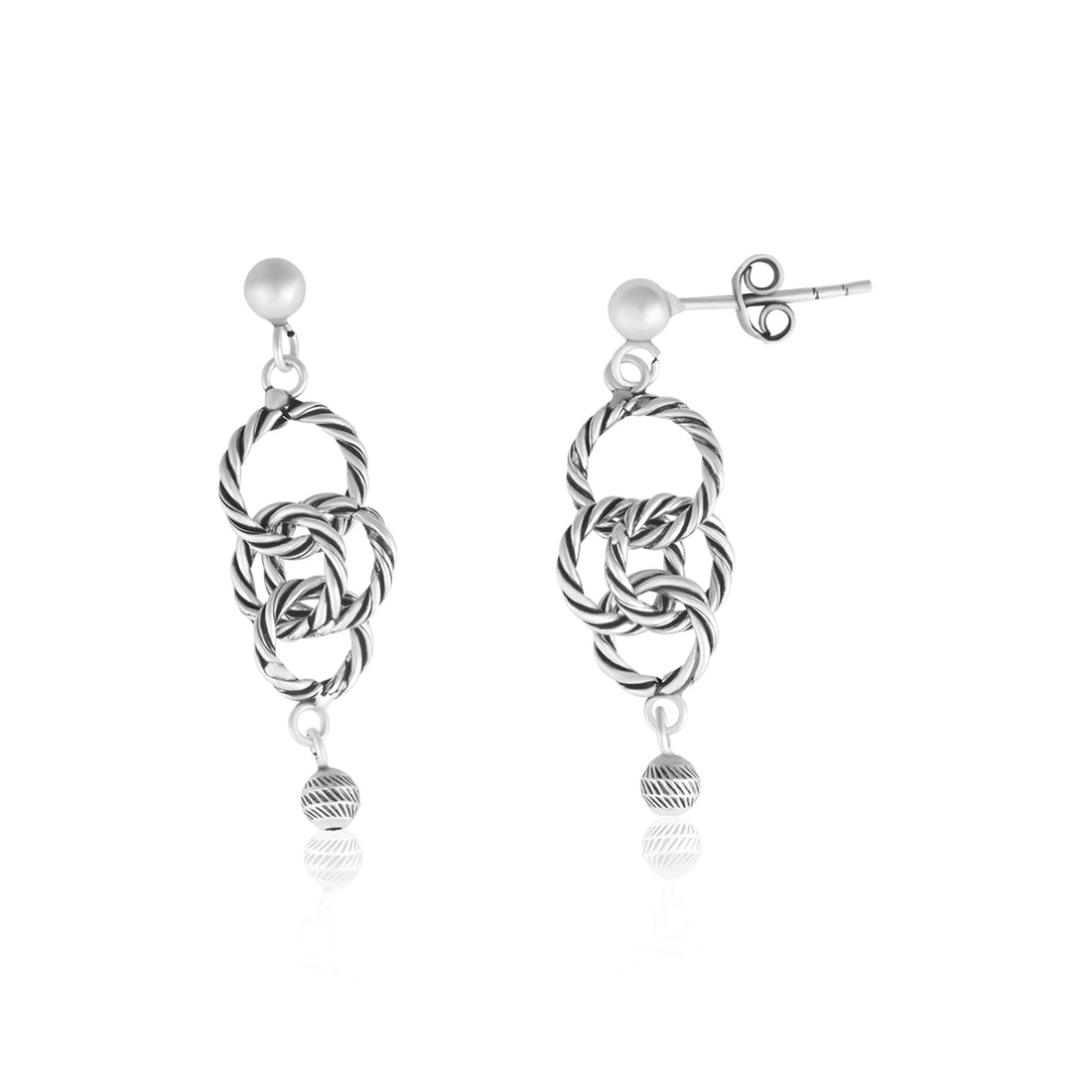 Twisted Silver Earrings