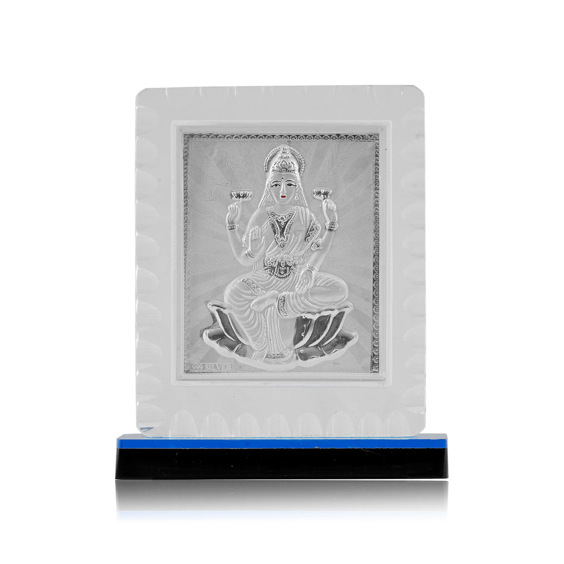 Tvish 999 Silver Lakshmiji Acrylic Frame, L 4.5 x H 5 Inches