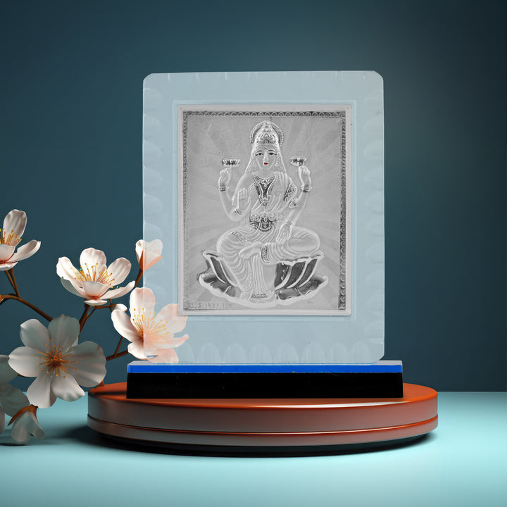 Tvish 999 Silver Lakshmiji Acrylic Frame, L 4.5 x H 5 Inches