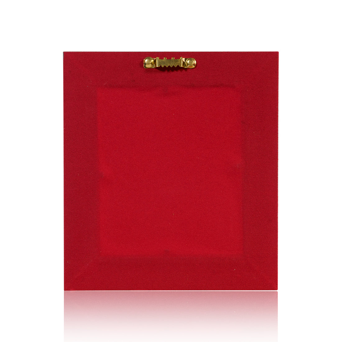 Tvish 999 Silver Laxmiji Wooden Frame, L 7 x H 8 Inches