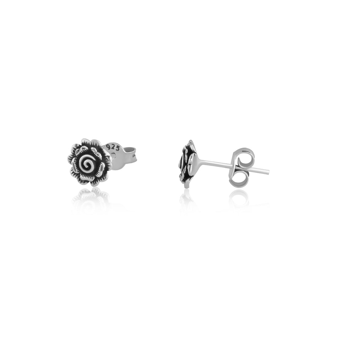 Rose Oxidized Earring