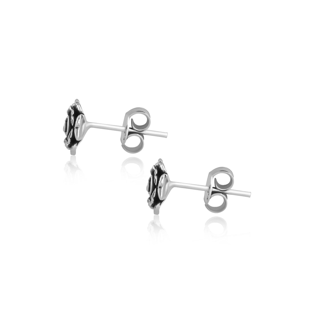 Rose Oxidized Earring