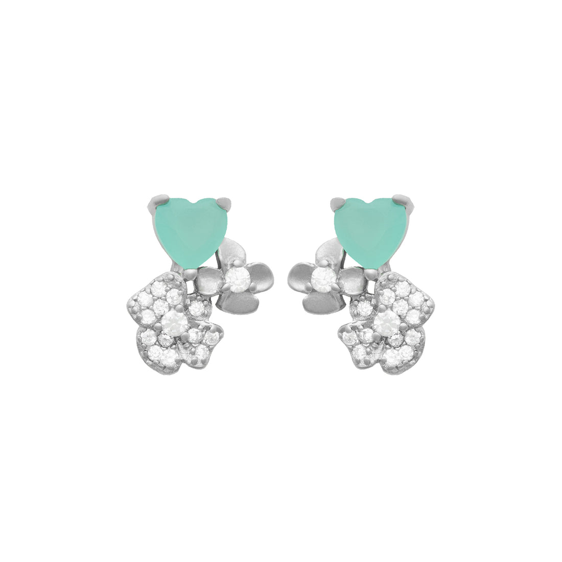 Turquoise Heart Studded Diamond Set