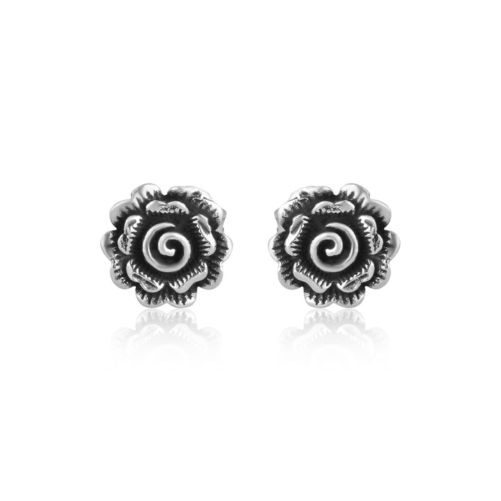 Rose Oxidized Earring