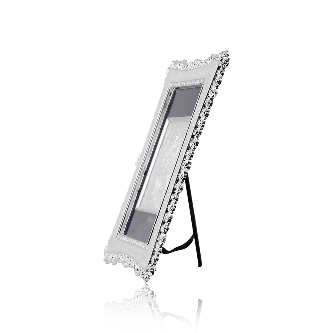 Tvish 999 Silver Ganeshji Metal Frame, L 6 x H 8 Inches
