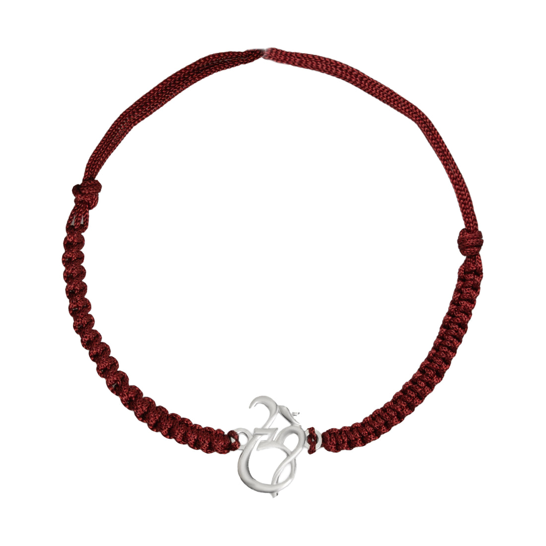 925 Silver Om Ganesh Rakhi for Brother | Sterling Silver Raksha Bandhan Thread with Ganpati Symbol | Handcrafted Traditional Rakhi