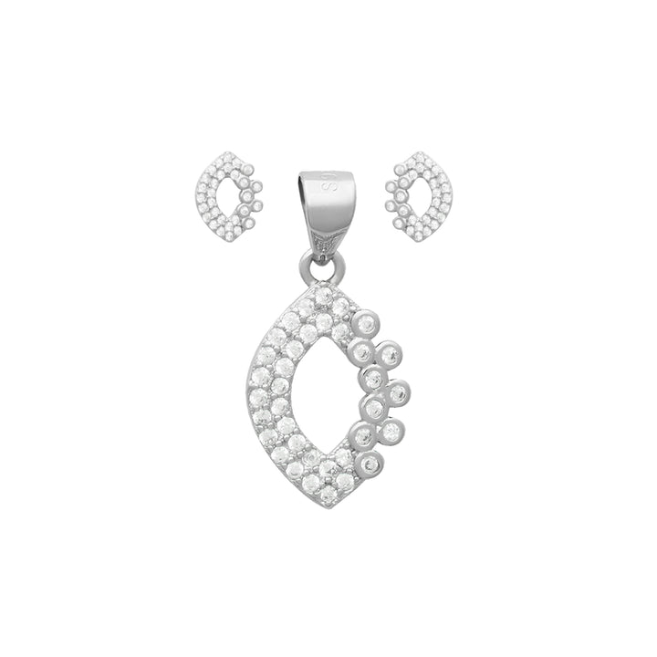 Oval Zircon Diamond Studded Set