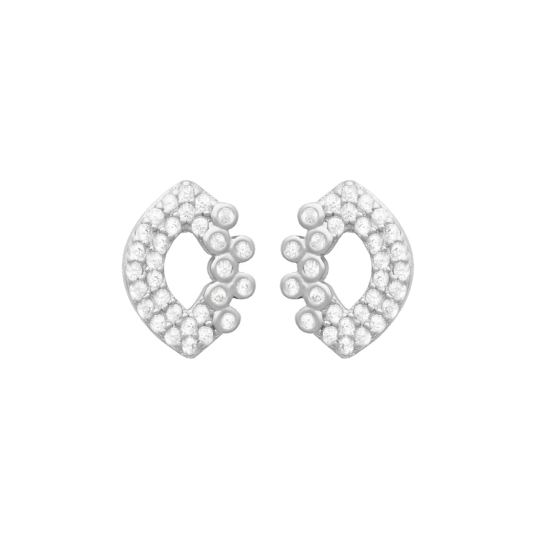 Oval Zircon Diamond Studded Set