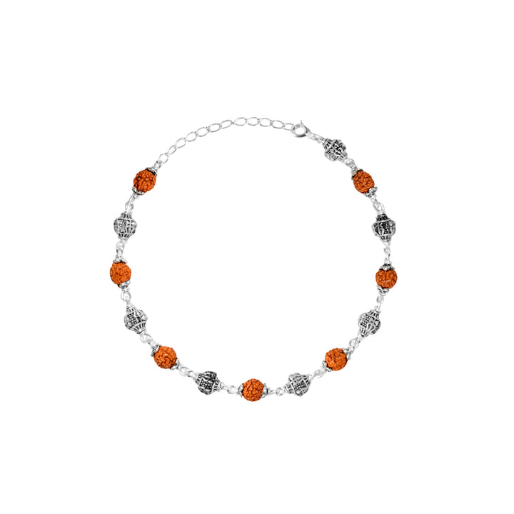 Silver Harmony Rudraksh Rakhi