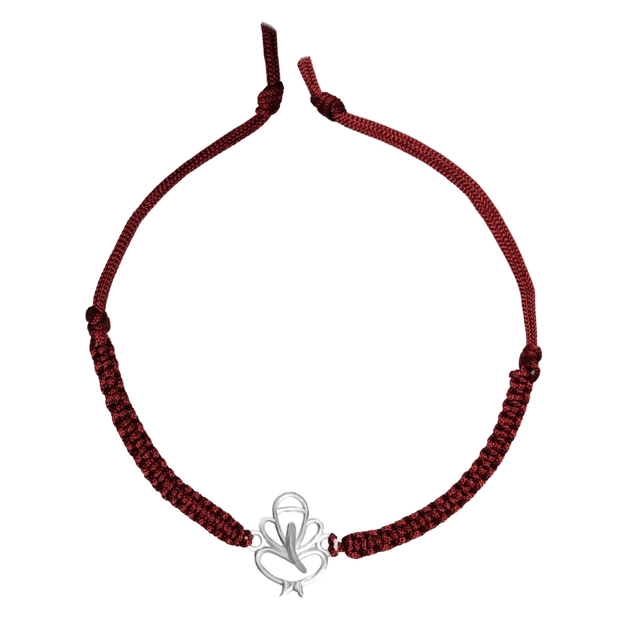 925 Sterling Silver Ganesha Rakhi for Brother | Sunray Inspired Divine Design on Maroon Thread
