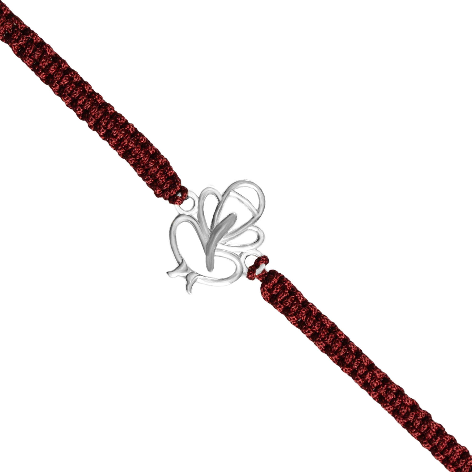 925 Sterling Silver Ganesha Rakhi for Brother | Sunray Inspired Divine Design on Maroon Thread