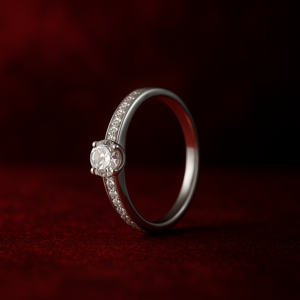 Luminous Silver Diamond Ring