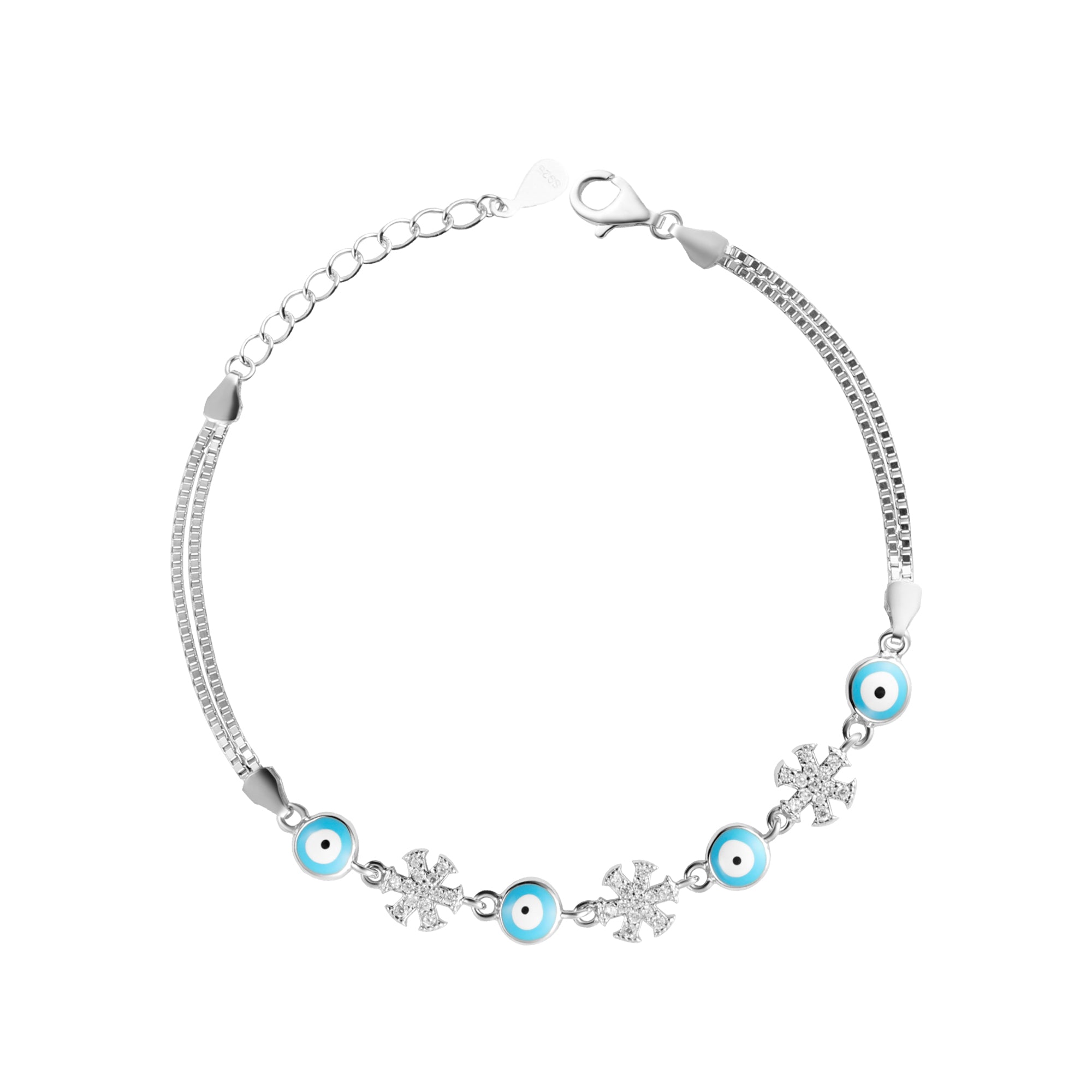 Snowflake Evileye Bracelet