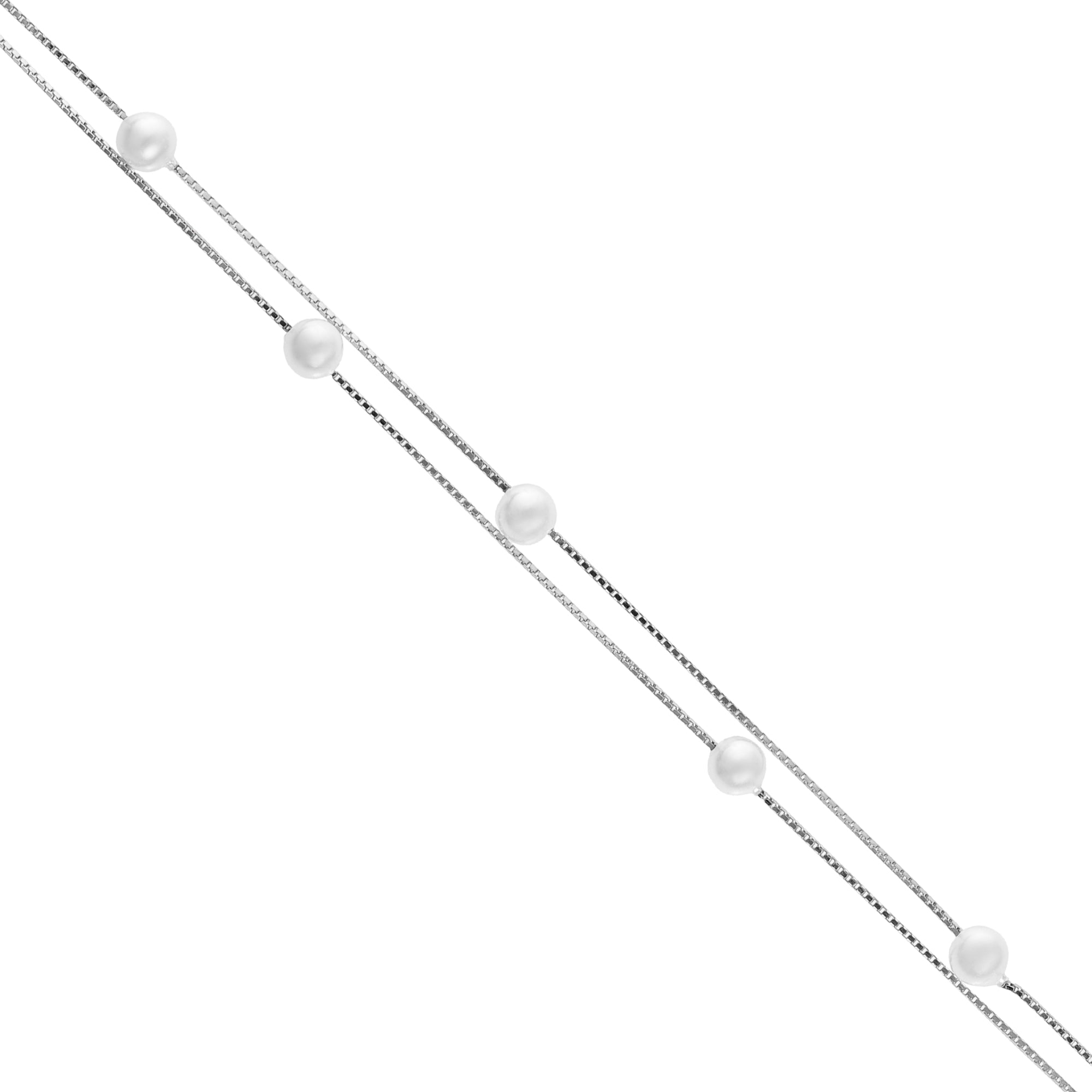 Double Line Pearl Bracelet