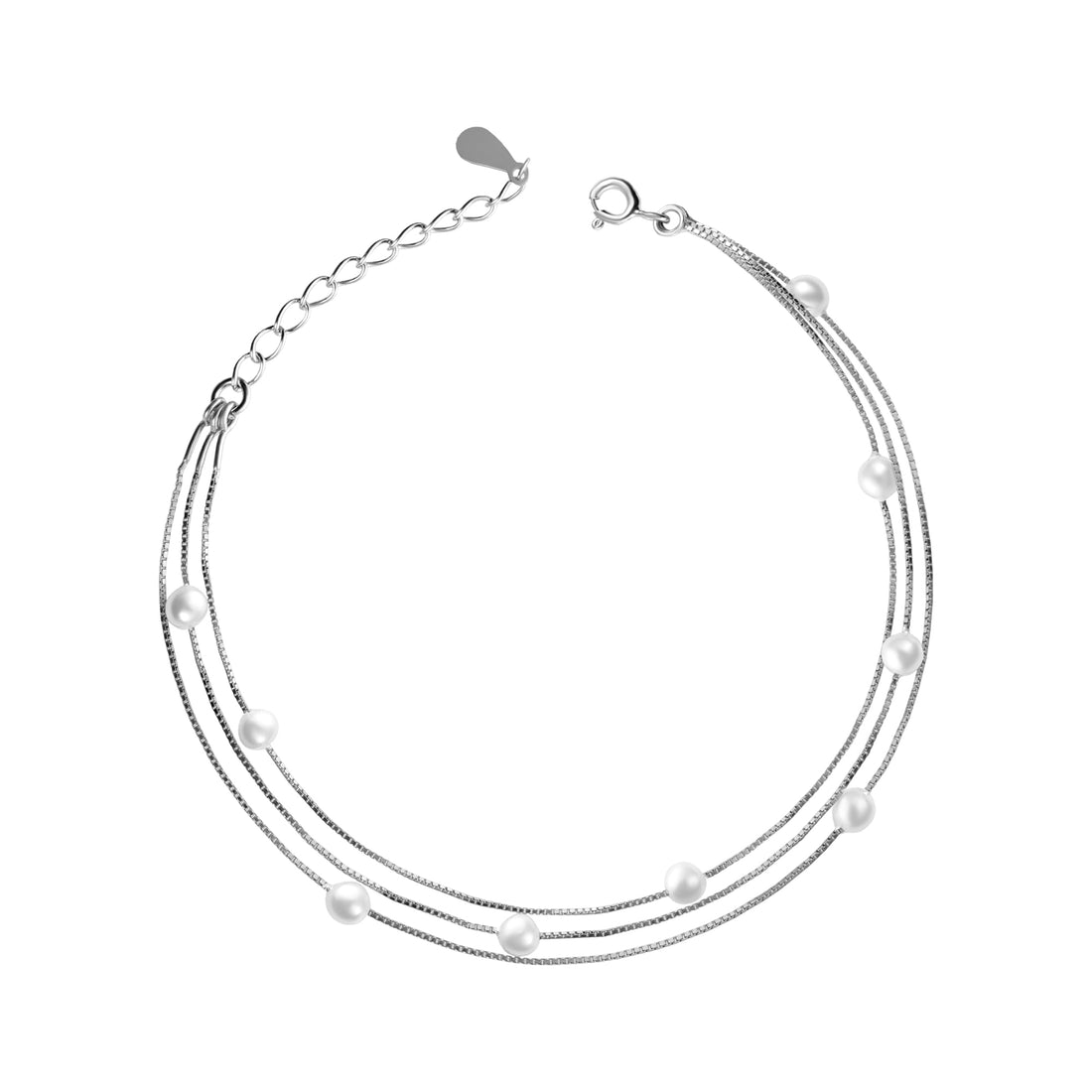 Triple Line Pearl Bracelet