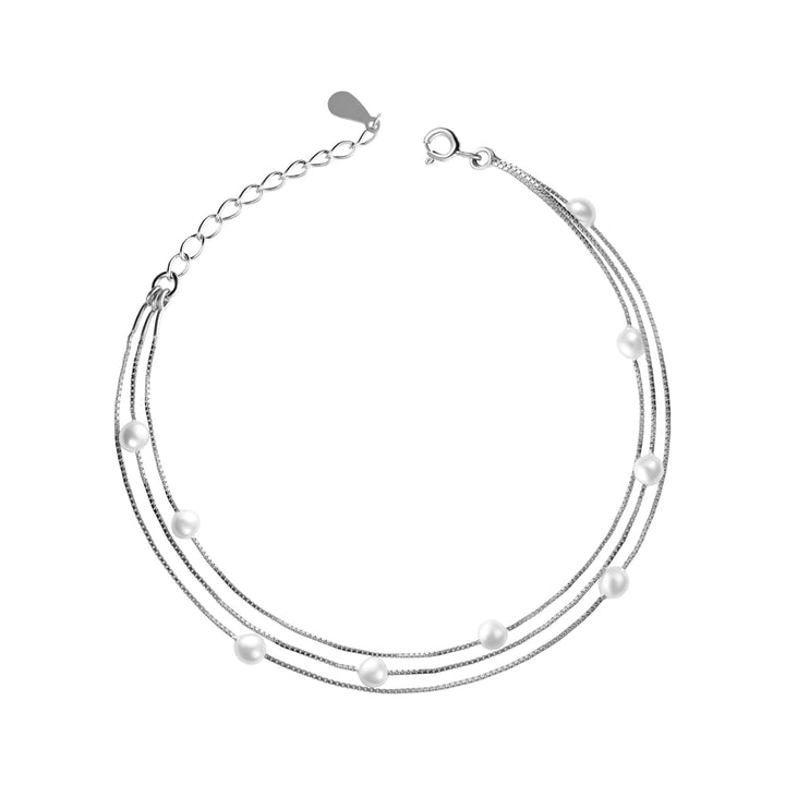 Triple Line Pearl Bracelet