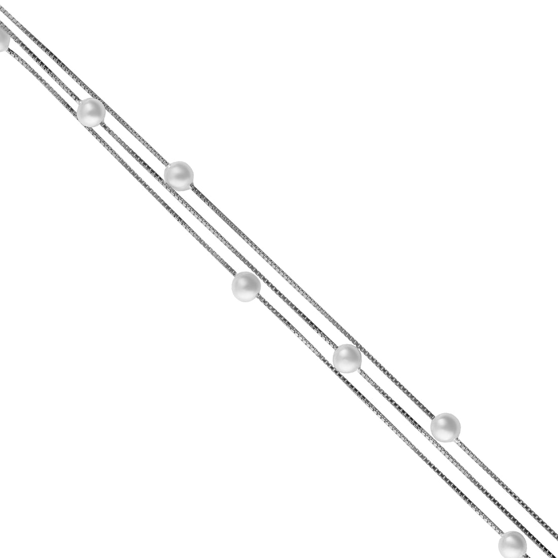 Triple Line Pearl Bracelet