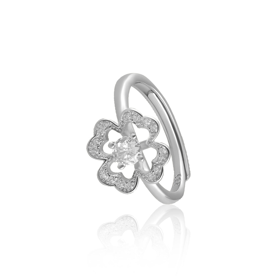 Celestial Silver Flower Ring