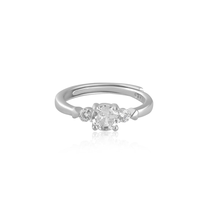 Three Diamond Studded Ring