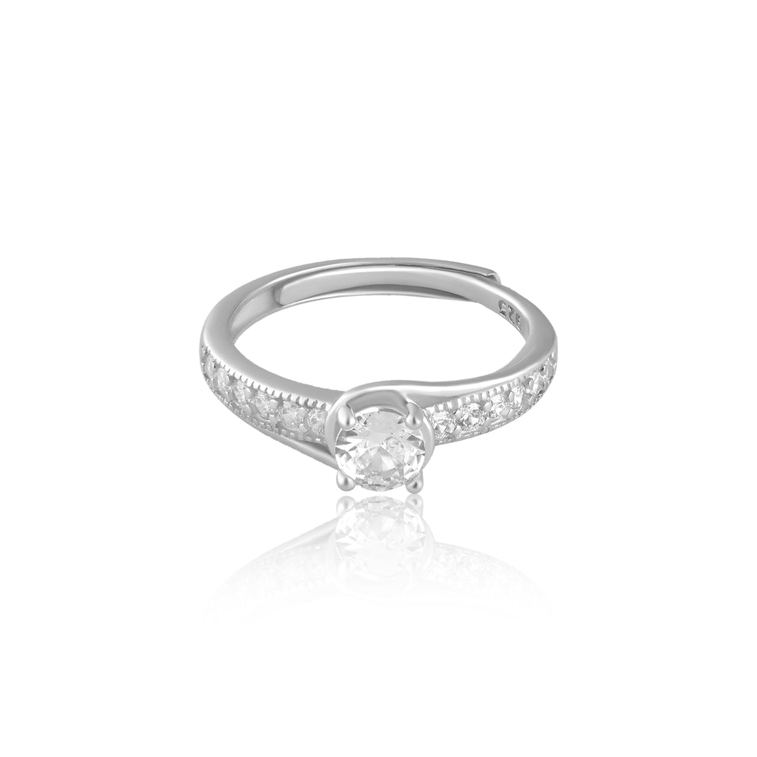 Luminous Silver Diamond Ring