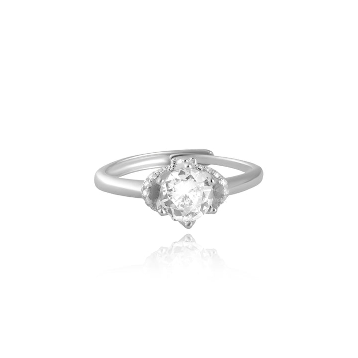 Silver Gleam Solitaire Ring