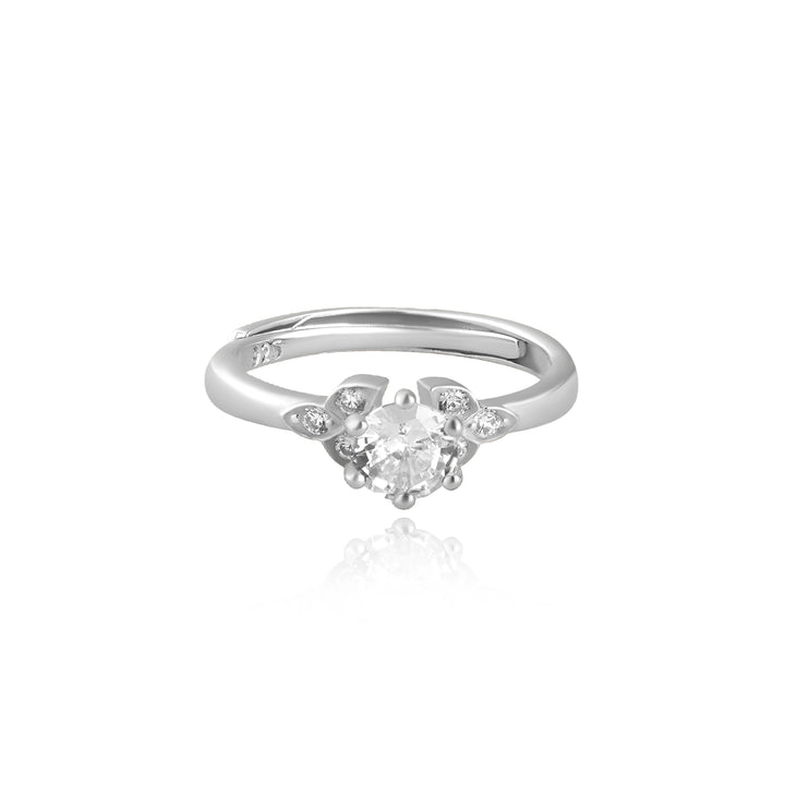 Silver Petal Flower Ring