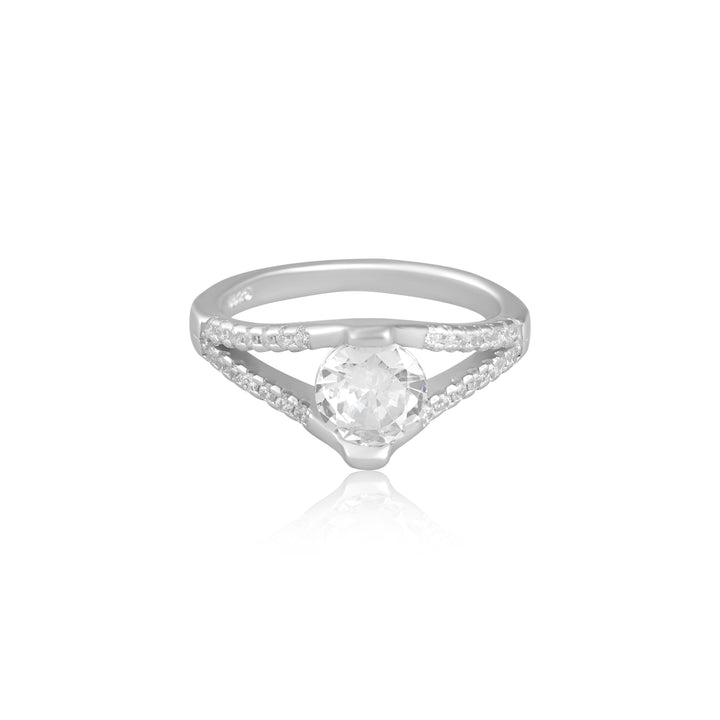 Hoop Solitaire Diamond Ring