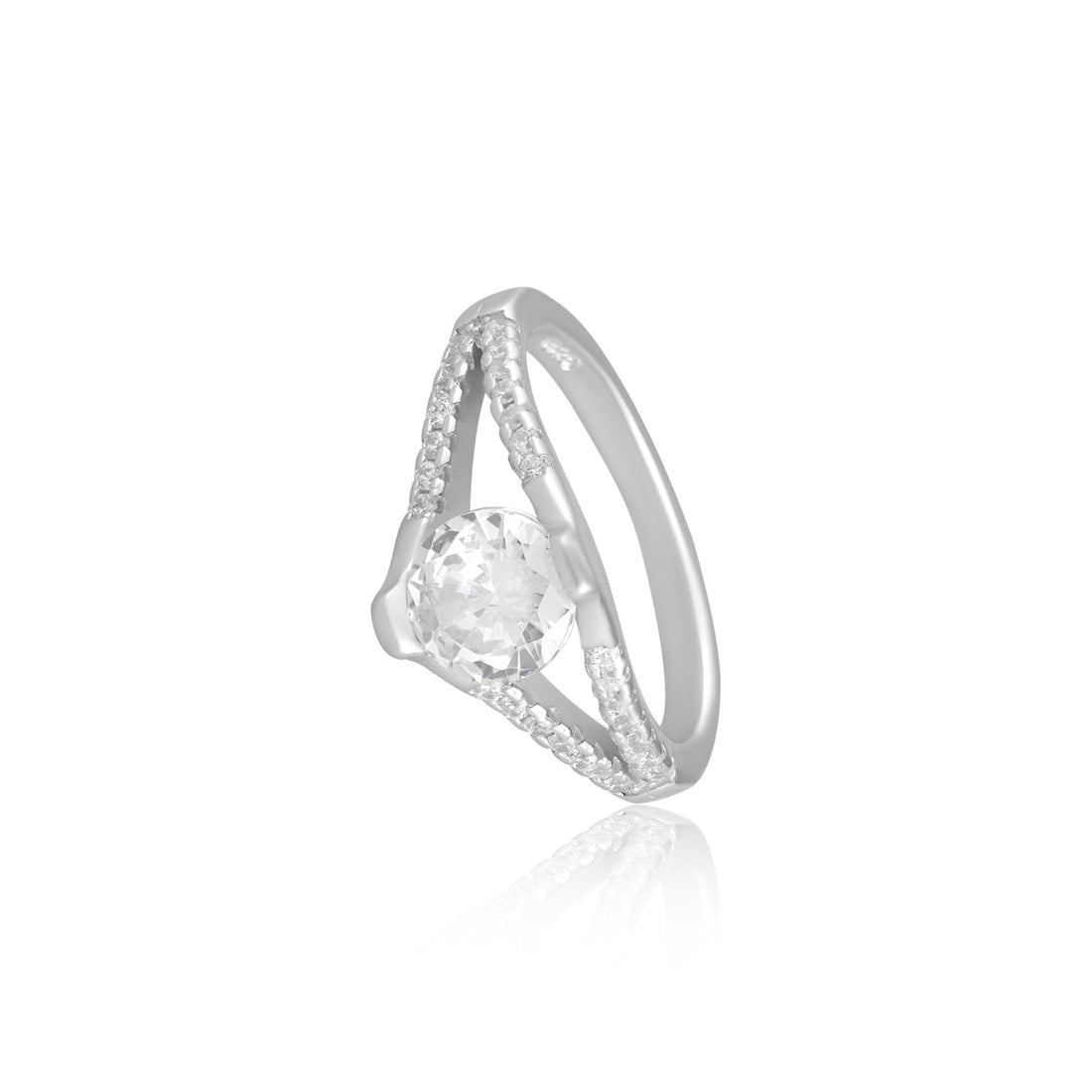 Hoop Solitaire Diamond Ring