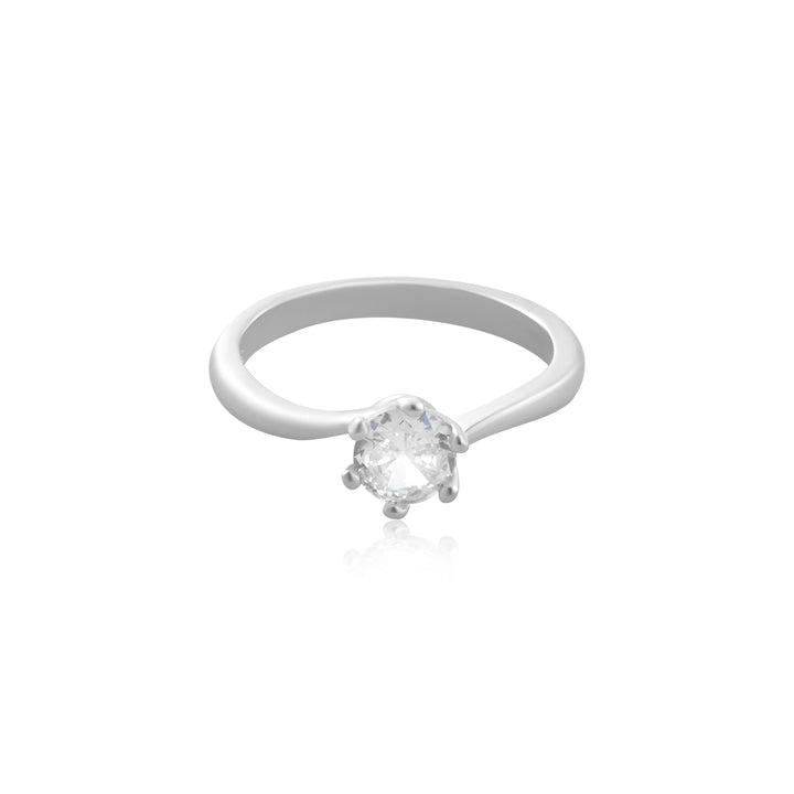 Silver Aurora Diamond Ring