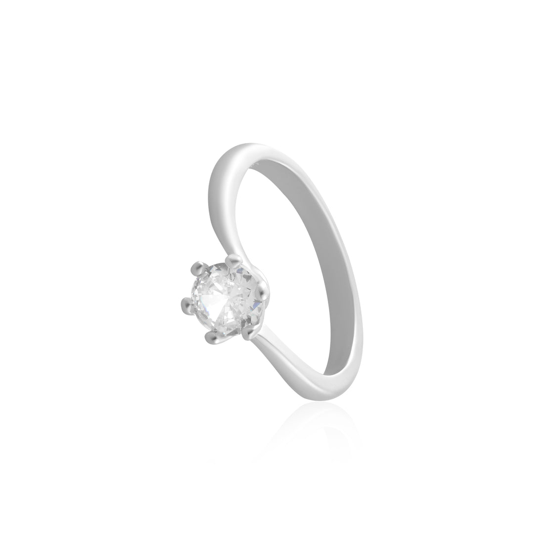 Silver Aurora Diamond Ring
