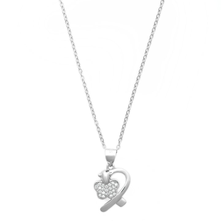 Butterfly Looped in Heart Necklace